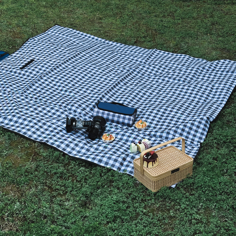 Picnic underlag 200x200cm - blåternet